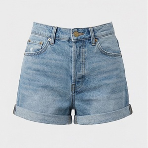 Shorts en jean pour femmes de haute qualité, tendance, décontractés, pour l'été, style streetwear, couleurs personnalisées, vêtements tendance - Product Image 1