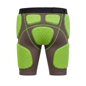 Shorts de compression rembourrés vert lime tendance pour adultes, 100 % polyester, équipement sportif athlétique OEM - Product Image 2