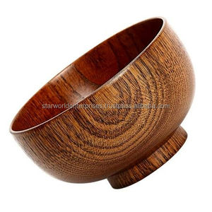 Bol de service de cuisine Ustensiles de cuisine pour hôtel Ensemble de vaisselle de restaurant Bol de service à buffet Ensemble en bois pour la maison Bol en bois - Product Image 2