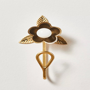 Crochet mural double en métal thermolaqué durable pour serviettes et vêtements de salle de bain - Product Image 1