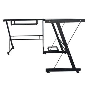 Scrivania per Computer a L in Stalinite Nera 402C, Convertibile per PC e Gaming con Libreria, Realizzata in MDF Resistente - Product Image 2