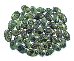 Premium Quality Natural Green <b>Black</b> Kambaba Jasper Oval Cut Cabochons Loose Beads Gemstone DIY Jewelry Making and Wholesale - Product Image 2