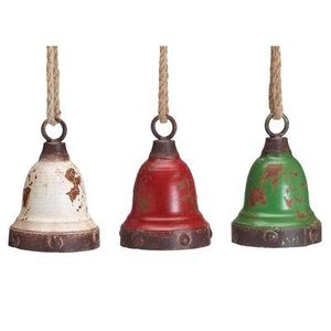 Cloche murale en fer avec corde de traction, décoration rustique pour la maison, décoration suspendue pour l'entrée - Product Image 2