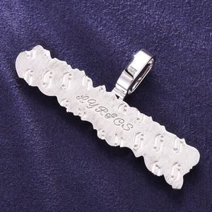 Colgante de Letra Unisex Estilo Hip Hop con Diamantes de Imitación Cultivados en Laboratorio, Chapado en Oro Sólido de 14K y Aleación de Zinc - Product Image 2