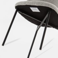Chaise de salle à manger Vandana Zentrix Vento Taupe avec un design ergonomique moderne et un confort premium