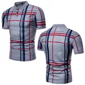 Camisas de Hombre Tejidas Antiarrugas de Poliéster de Alta Calidad, Elegancia Casual, Atractivo de Moda Contemporánea, Ropa en Contenedor - Product Image 1