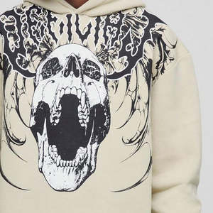 Sudadera con Capucha y Estampado de Calavera para Hombre, Ropa Casual Urbana - Product Image 2