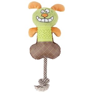 Giocattolo da Masticare per Cani in Nylon e Corda con Suono, Giocattolo in Gomma e Peluche per Animali Domestici - Product Image 2