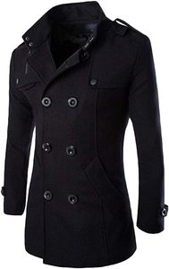 <b>Women</b> <b>Long</b> Wool <b>Coat</b> Double Breasted Notched Collar Solid Green Overcoat <b>Winter</b> Warm Office Lady Outerwear - Product Image 2