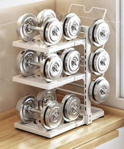 3 Tier Kitchen Storage Rack <b>With</b> <b>Lid</b> Organizer Freestanding Countertop Organizer For Pots <b>Pans</b> And Cookware Minimalist Design - Product Image 2