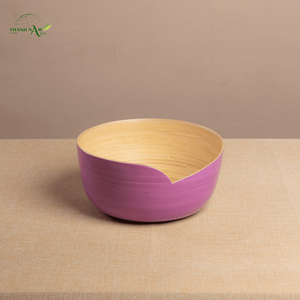 Tazón Profundo de Bambú, Tazón de Servir Elegante de Bambú Natural Hecho a Mano para una Cena Moderna - Product Image 1