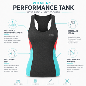 Women's Color Block Athletic Yoga Tank <b>Top</b> Racerback Slim Fit Gym Workout Sleeveless Shirt Quick Dry Breathable Sports Vest - Product Image 5