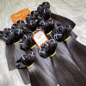 El mejor precio al por mayor, extensiones de cabello Remy vietnamita crudo alineado con cutícula, paquetes de cabello estirado Doble - Product Image 3