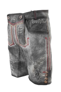 Kurz lederhose หนังแท้พร้อมโลโก้ที่กำหนดเองสำหรับผู้ชาย - Product Image 4