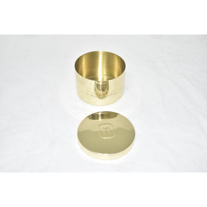 Luxury Mirror <b>Polished</b> Brass Candle Jar with Lid Golden Metal Candle Vessel for Scented Candles and Home Decoration Wholesale - Product Image 4