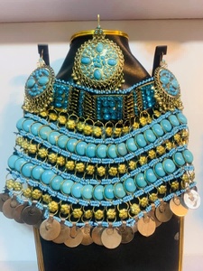 Special Afghan Women's Jewelry <b>Set</b> <b>Crystal</b> Rhinestone Trendy Dangling Ornaments Stainless Steel Craftsmanship for Party Islamic - Product Image 5