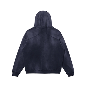 Sudadera con Capucha Personalizada Vintage de Corte Regular, 100% Algodón, Peso Pesado, para Hombre, Invierno, Teñido Liso, 380 Gramos, Lavado Ácido, Efecto Desgastado - Product Image 6