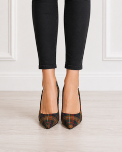 Escarpins à talons hauts élégants pour femmes, motif tartan écossais, pour mariage, design personnalisé, fournisseur en gros - Product Image 5
