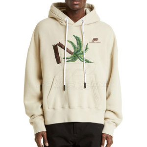 Sweat-shirts d'hiver décontractés pour hommes avec broderie personnalisée, 100% coton, à col rond avec poche avant, style streetwear délavé - Product Image 3