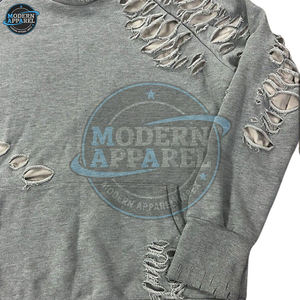 Oferta Especial: Sudaderas con Estilo Desgastado para Hombre, Diseño Único, Transpirables, Mezcla de Algodón de la Mejor Calidad - Product Image 2