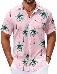 Chemise Hawaïenne Homme à Manches Courtes Imprimé Floral Tropical Décontractée Boutonnée pour la Plage – Haut Coloré d'Été pour Hommes - Product Image 2
