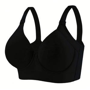Sujetador sin Varillas de Copa Completa para Mujer, Tallas Grandes, Tirantes Ajustables, Espalda en Y, Color Sólido, Sin Costuras, para Todas las Temporadas, Lavable a Máquina - Product Image 2