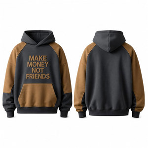 Sudadera con Capucha Retro Gótica para Hombre, Corte Regular, 100% Algodón, Forro Polar de Invierno, con Parches en Relieve, Estilo Urbano - Product Image 1