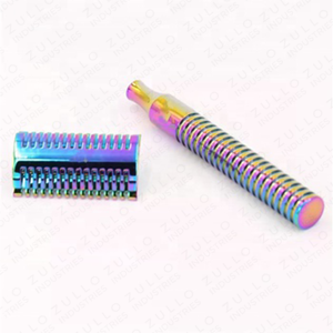 Maquinilla de Afeitar de Seguridad de Acero Inoxidable de Primera Calidad, Color Arcoíris, Doble Filo, Reutilizable, para Hombre, Marca Privada OEM - Product Image 2