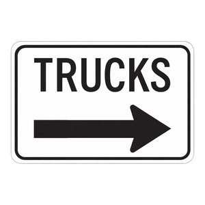 Panneau de signalisation routière pliable en PVC réfléchissant haute visibilité résistant aux intempéries Brady Trucks - Product Image 1