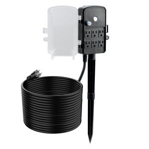 Multipresa da Esterno con Cavo di Prolunga da 15 Metri, 6 Prese 15A, Copertura Impermeabile e Protezione da Sovraccarico - Product Image 5