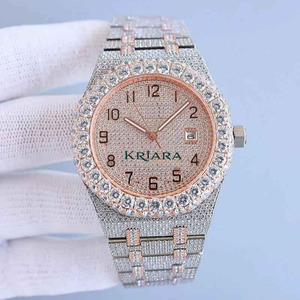 Best Quality KRIARA Moissanite Diamond Stainless Steel <b>Mens</b> Watch Premium <b>Wristwatch</b> with Elegant Timekeeping Available For Sale - Product Image 5
