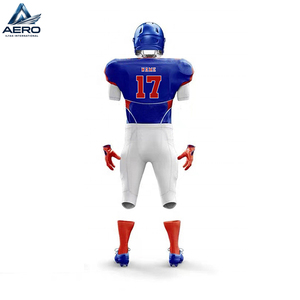 Uniformes de fútbol americano azules y blancos, camisetas y pantalones cortos deportivos, impresión por sublimación de alta calidad, uniforme de fútbol americano - Product Image 3