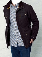 Veste en toile de coton 100% pour homme, fermeture éclair sur le devant, imperméable, coupe classique, veste en toile de coton pour l'hiver