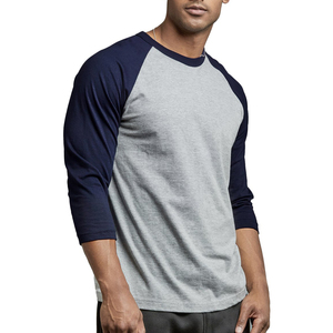 T-shirt de baseball raglan pour homme avec logo personnalisé, couleur contrastée, décontracté, design personnalisé, vêtements pour homme écologiques - Product Image 4