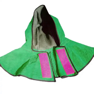 Casque de soudage personnalisé OEM en cuir de vachette respirant, ignifuge, avec fermeture auto-agrippante pour soudeurs - Product Image 4