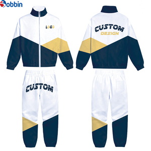 Conjunto Deportivo Cortavientos Ligero Estampado para Hombre, Chaqueta con Cremallera y Pantalón, Diseño Transpirable 2 en 1, Bloques de Color Personalizados - Product Image 4