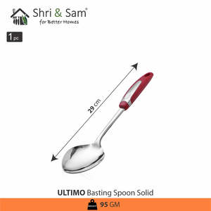 Ultimo Premium Solid Stainless Steel Small Basting Spoon Cooking <b>Utensil</b> - Product Image 4