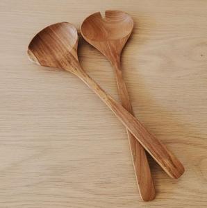 Juego de 2 Servidores de Ensalada de Madera de Acacia, Modernos y de Moda, para Cocina 2024, Accesorios de Cocina - Product Image 2