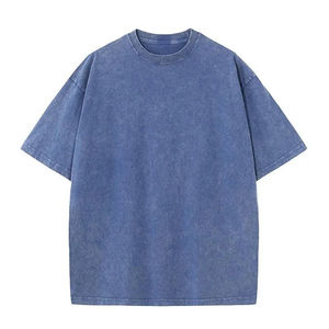 Camiseta Oversize de Algodón Pesado con Lavado Ácido para Hombre, Estampado Gráfico Vintage, Estilo Urbano Holgado, Personalizable - Product Image 3