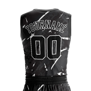 Maillot de basketball sans manches à col en V 100 % polyester, séchage rapide, respirant, personnalisable avec le nom de l'équipe, meilleur fabricant, dernier design - Product Image 5