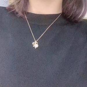 Collier pour femme en argent S925 avec grand pendentif en perle d'eau douce de 12-13 mm, zircon étoile incrusté, perle ronde blanche de 12-13 mm - Product Image 3