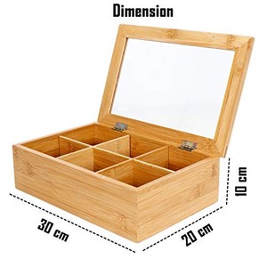 Bamboo Desktop Organizer 6 Compartments Wholesale | Eco-Friendly Desk Caddy - Product Image 4