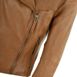 Blouson en cuir véritable pour homme, coupe ajustée, style motard avec fermeture éclair, en promotion 2026 - Product Image 6