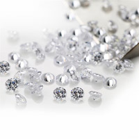 Diamant de laboratoire cultivé en vrac 1.91-2.00 CT, couleur D-F incolore, clarté VS1, taille brillant très bonne, synthétique blanc étincelant, diamant de 2 carats
