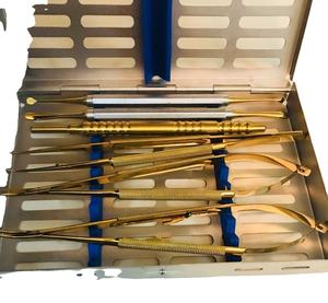 Kit de micro-chirurgie Castroviejo SR-200-blade certifié CE ISO13485 Classe I, instrument chirurgical manuel réutilisable en acier inoxydable - Product Image 1