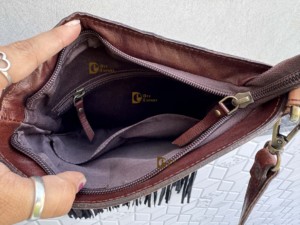 Cowhide Fur Leather Hand Tooled Carving Fringe Handbag 2026 New Designer Gypsy <b>Boho</b> Vintage Handmade Shoulder <b>Bag</b> Stylish <b>Bag</b> - Product Image 6