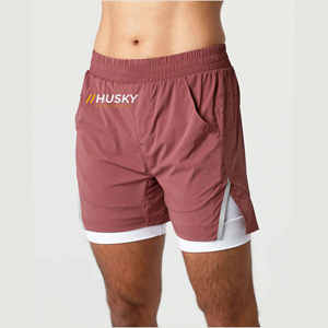 Unisex Nylon Spandex Compression Shorts Elastic Waist Hidden Pocket Custom Logo Solid Quick Dry Lightweight Breathable <b>Knee</b> <b>High</b> - Product Image 2