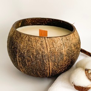 Competitive price home fragrance factory supply natural coconut shell <b>candle</b> decorative <b>candles</b> - Product Image 4
