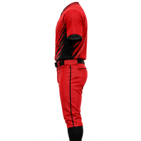 Ensemble uniforme de baseball pour hommes avec couleurs et logo personnalisés, haute qualité, 100% polyester, respirant et à séchage rapide