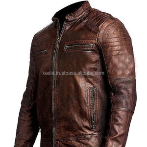 Fashion Motorcycle Men Leather Jackets Solid Colour Stand Collar Men's PU Faux Jacket Coats Casual Zipper High Brand Men Outwear - Product Image 3